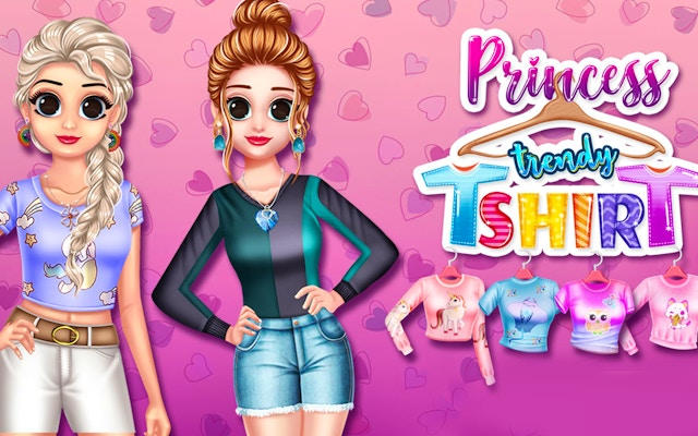 Princess Trendy T-shirt Fashion Dress Up Game