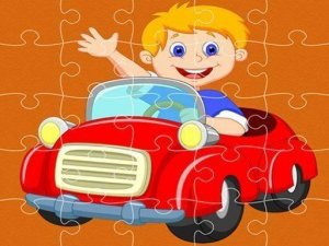 Vintage Toy Car Puzzle Assembly