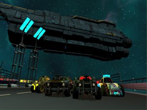 Moon Car Stunt Racing Game