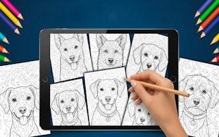 Dog Coloring Book for Adults - Relaxing Drawing & Art Game