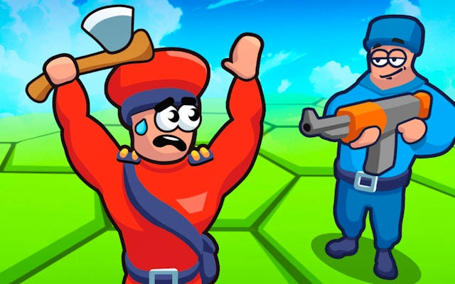 Tile Hex World Red vs Blue - Strategy Conquest Game